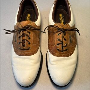 Footjoy Dryjoys Fit Bed Aquaflex Leather System Men’s Golf Shoes Size 9 M